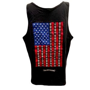 Chrome Hearts Patriotic USA Flag crafted tank top